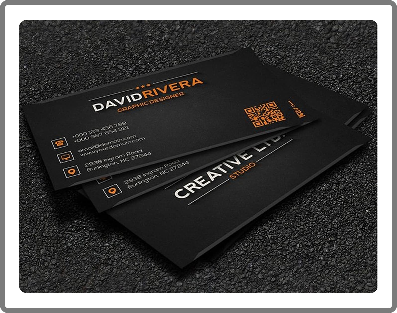 Business card design mockup